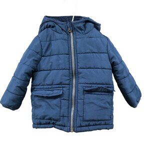 Splendid Baby 6-12M Puffer Jacket‎ Boys Girls Blue Quilted Hooded Insulated
